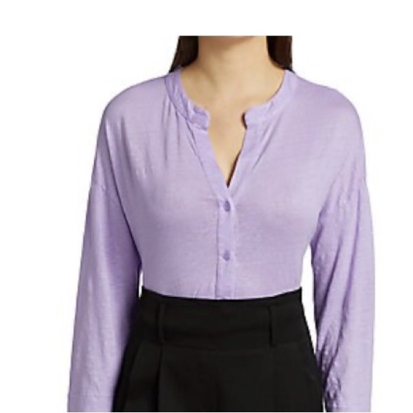 Majestic Filatures Linen Henley NWT - Picture 1 of 5